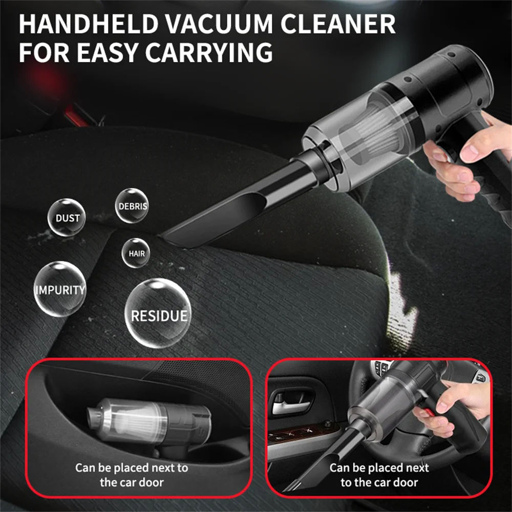 Aspirateur de Voiture Sans Fil Puissant 15000Pa | Aspirateur Portable Auto